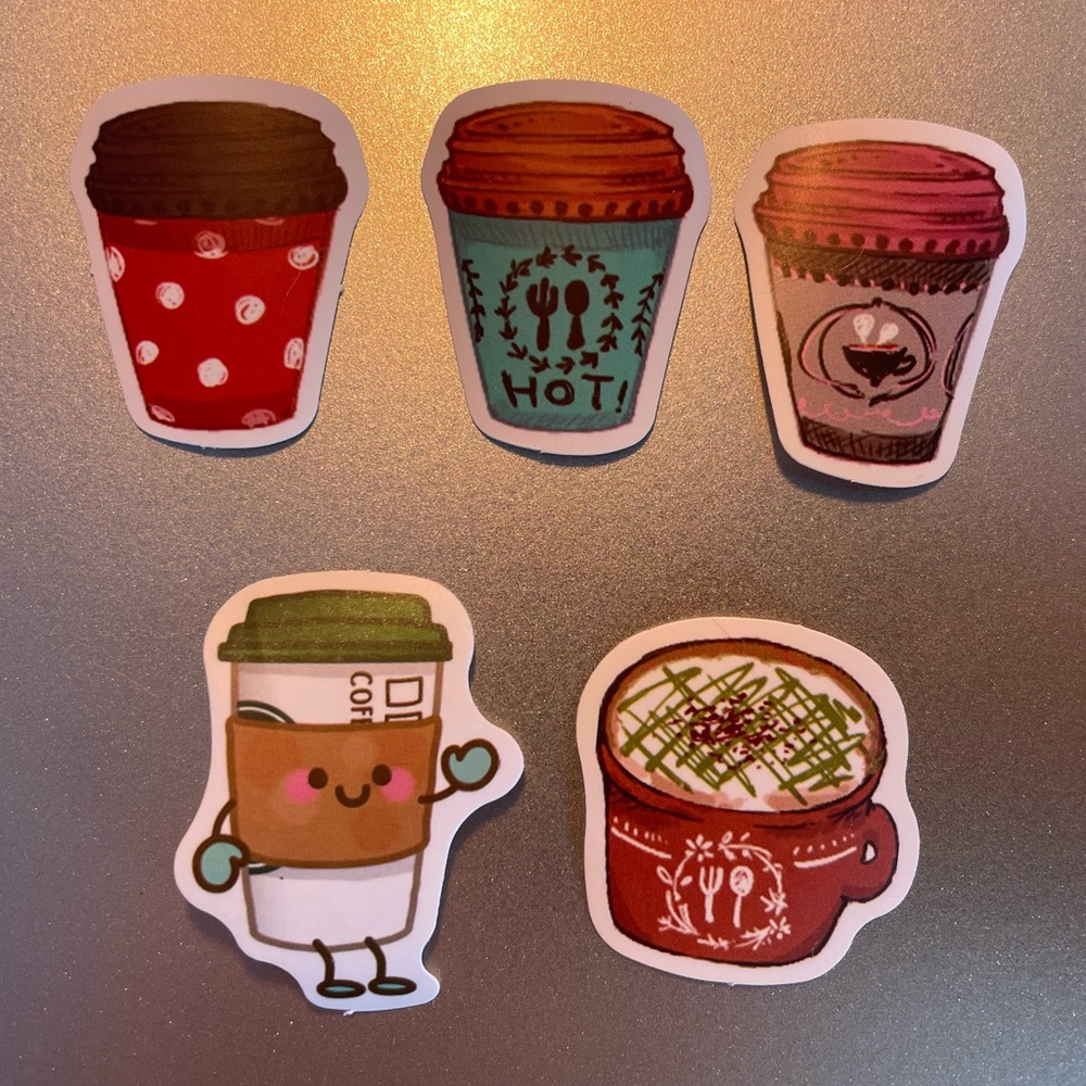 2/$8 Coffee stickers